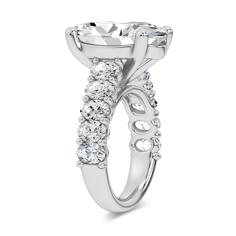 14K 9.50CT Certified Lab Grown Engagement Ring 69725