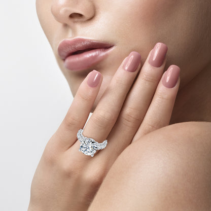 14K 9.50CT Certified Lab Grown Engagement Ring 69726