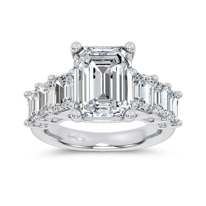14K 7.46CT Certified Lab Grown Engagement Ring 69730