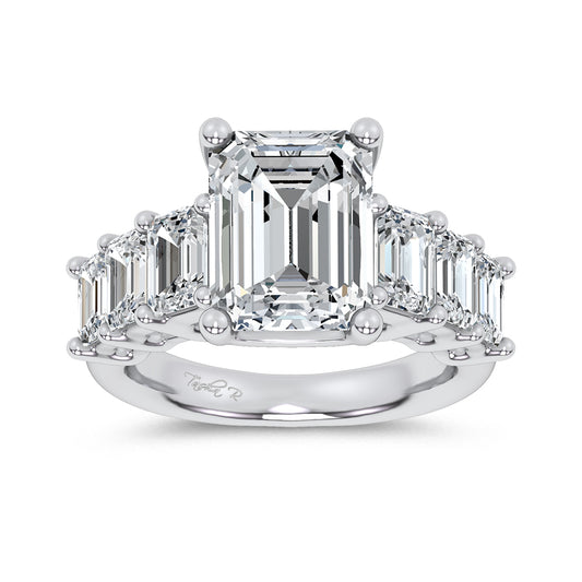 14K 7.46CT Certified Lab Grown Engagement Ring 69730