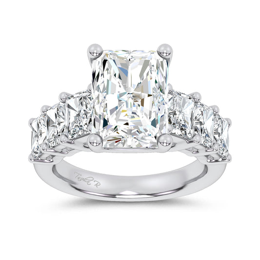14K 6.90CT Certified Lab Grown Engagement Ring 69738