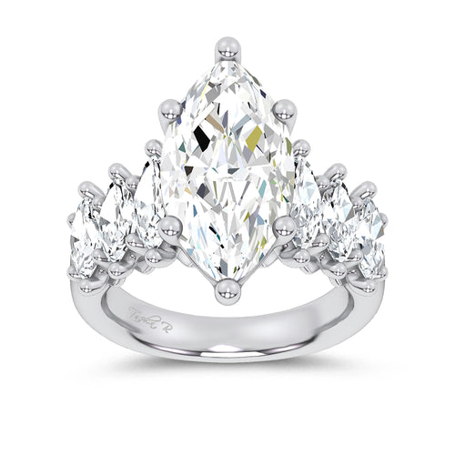 14K 6.90CT Certified Lab Grown Engagement Ring 69739