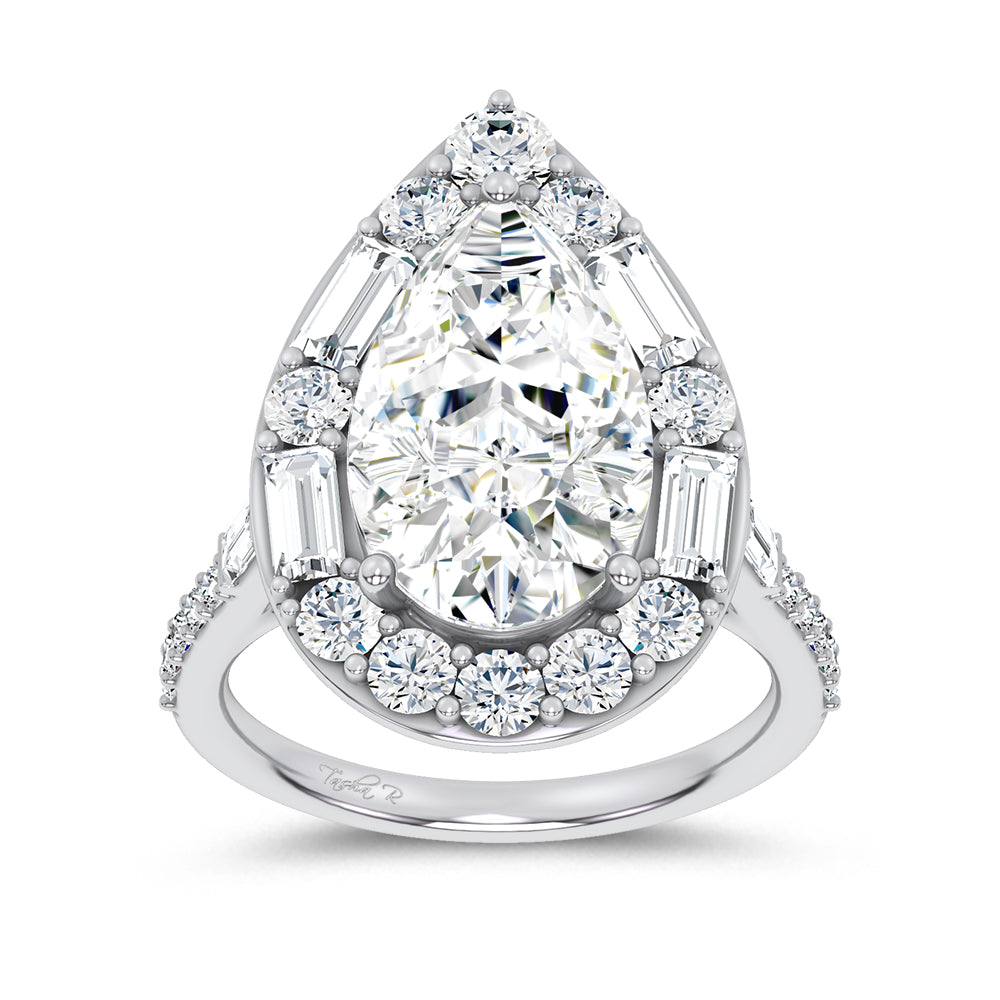14K 6.82CT Certified Lab Grown Engagement Ring 69741