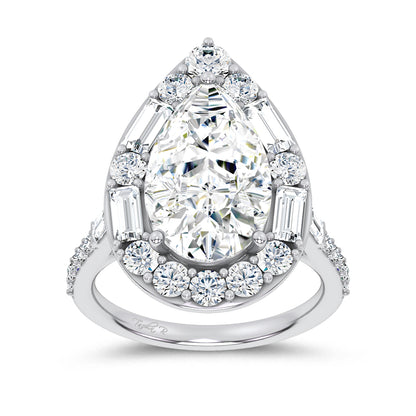 14K 6.82CT Certified Lab Grown Engagement Ring 69741