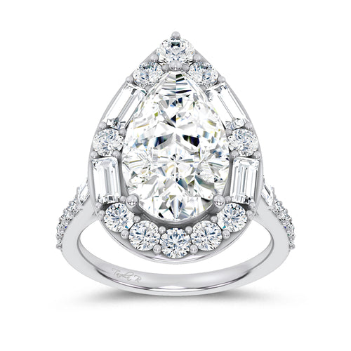 14K 6.82CT Certified Lab Grown Engagement Ring 69741