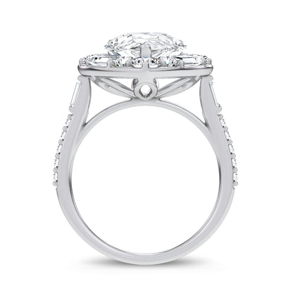 14K 6.82CT Certified Lab Grown Engagement Ring 69741