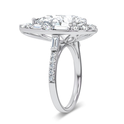 14K 6.82CT Certified Lab Grown Engagement Ring 69741
