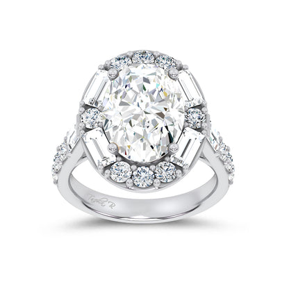 14K 6.63CT Certified Lab Grown Engagement Ring 69742