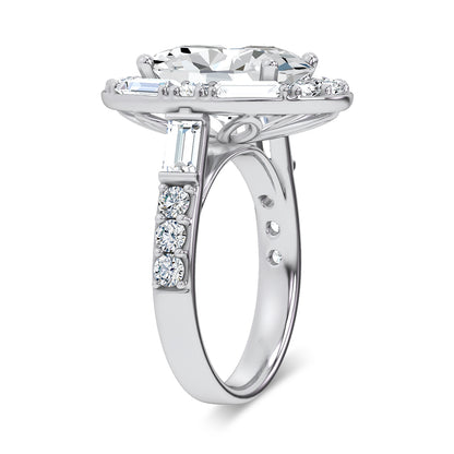 14K 6.63CT Certified Lab Grown Engagement Ring 69742
