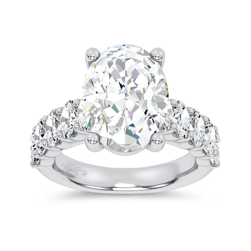 14K 6.60CT Certified Lab Grown Engagement Ring 69743