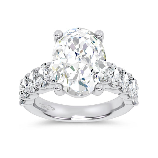 14K 6.60CT Certified Lab Grown Engagement Ring 69743