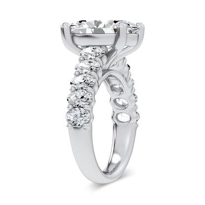 14K 6.60CT Certified Lab Grown Engagement Ring 69743