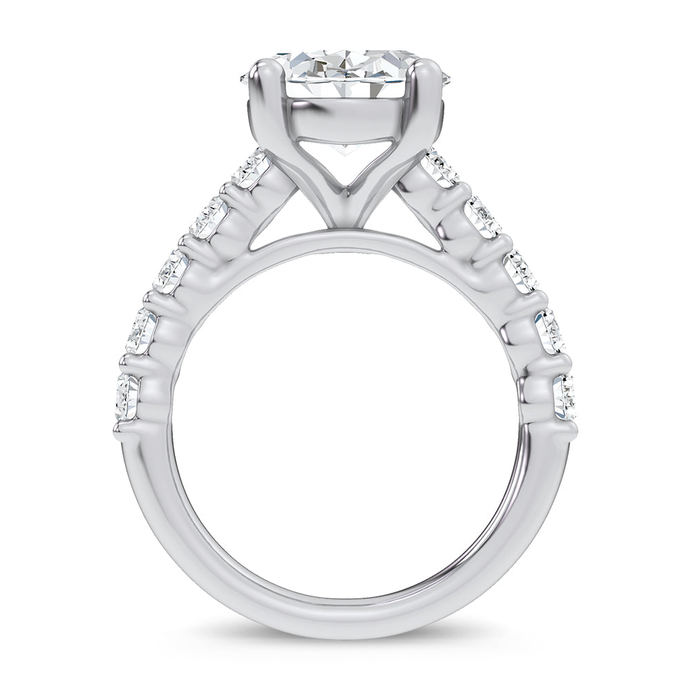 14K 6.60CT Certified Lab Grown Engagement Ring 69743