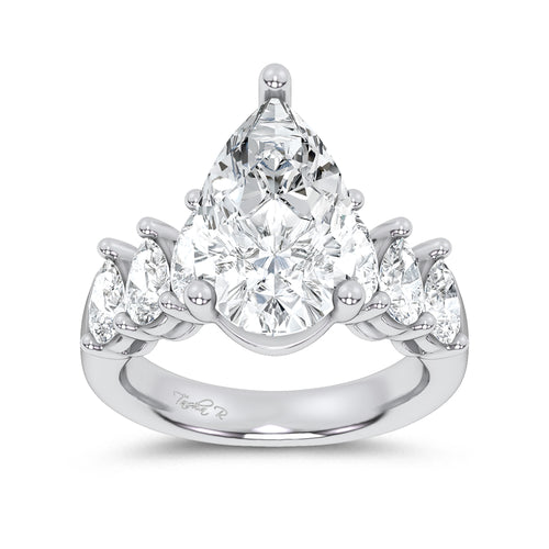 14K 6.60CT Certified Lab Grown Engagement Ring 69746