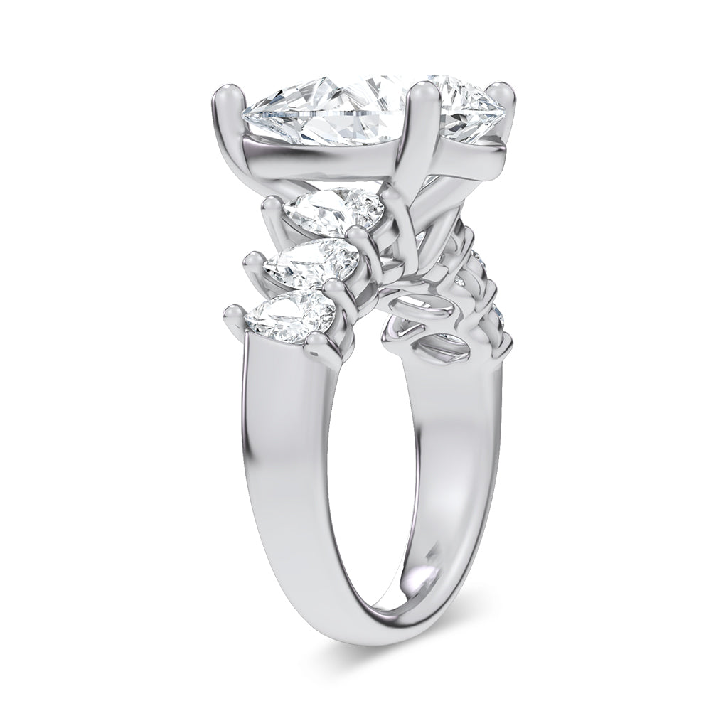 14K 6.60CT Certified Lab Grown Engagement Ring 69746