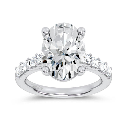 14K 5.72CT  Certified Lab Grown Engagement Ring 69753