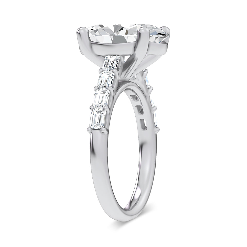 14K 5.72CT  Certified Lab Grown Engagement Ring 69753