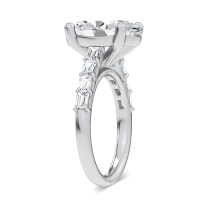 14K 5.72CT  Certified Lab Grown Engagement Ring 69753