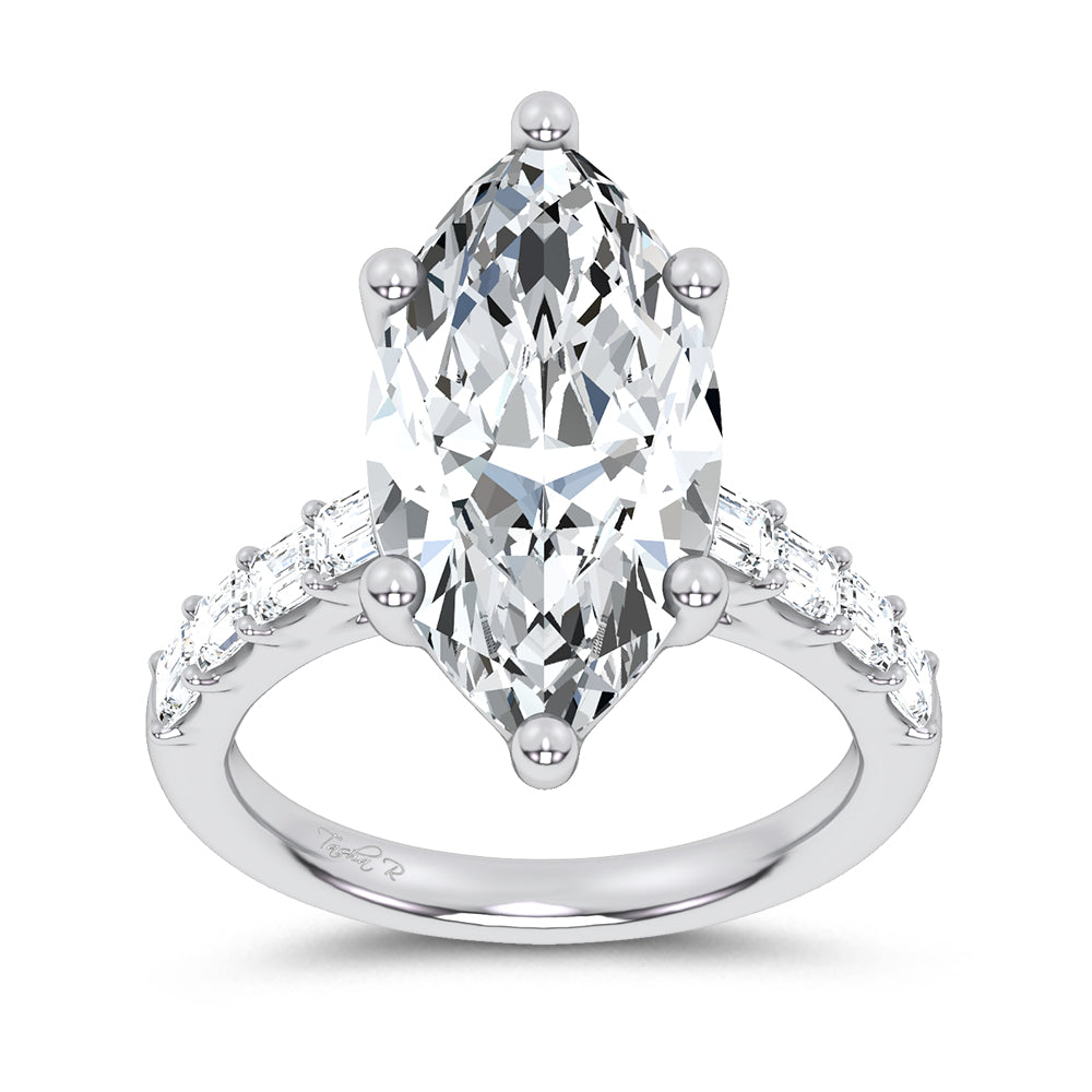 14K 5.72CT  Certified Lab Grown Engagement Ring 69754