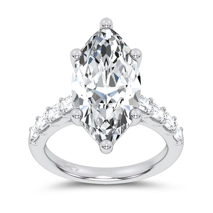 14K 5.72CT  Certified Lab Grown Engagement Ring 69754