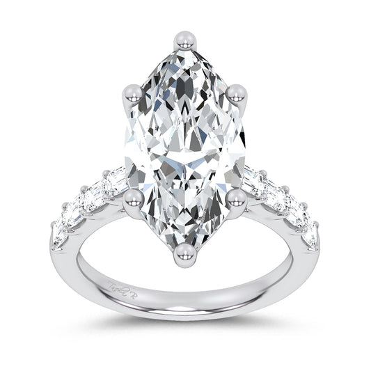 14K 5.72CT  Certified Lab Grown Engagement Ring 69754