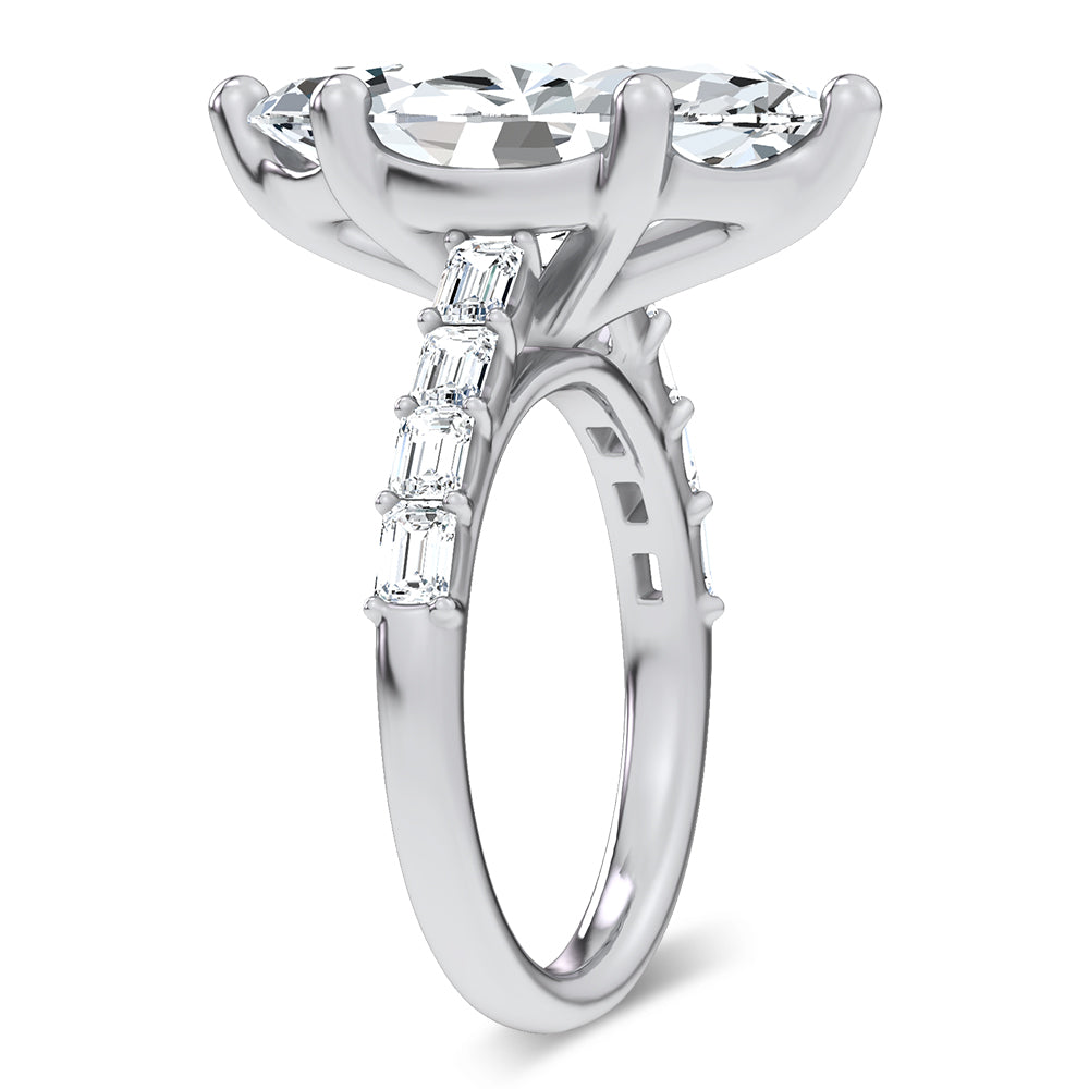 14K 5.72CT  Certified Lab Grown Engagement Ring 69754