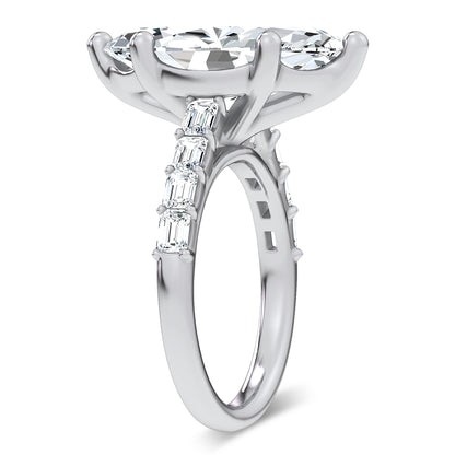 14K 5.72CT  Certified Lab Grown Engagement Ring 69754