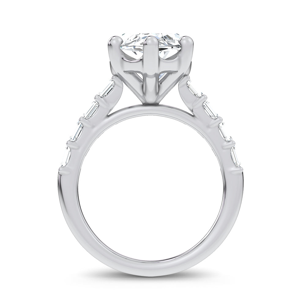 14K 5.72CT  Certified Lab Grown Engagement Ring 69754
