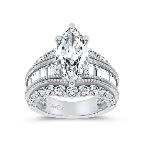 14K 5.72CT Certified Lab Grown Engagement Ring 69763