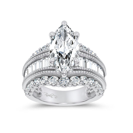 14K 5.72CT Certified Lab Grown Engagement Ring 69763