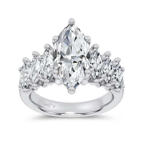 14K 4.56CT Certified Lab Grown Engagement Ring 69766