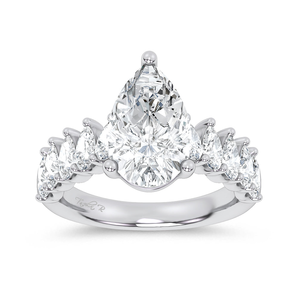 14K 4.20CT  Certified Lab Grown Engagement Ring 69772