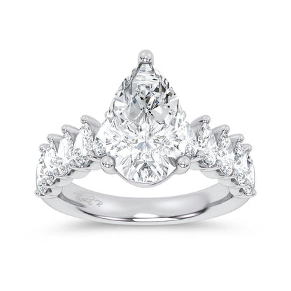 14K 4.20CT  Certified Lab Grown Engagement Ring 69772