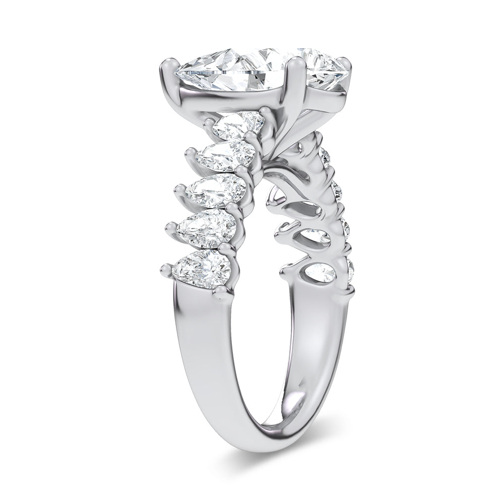 14K 4.20CT  Certified Lab Grown Engagement Ring 69772
