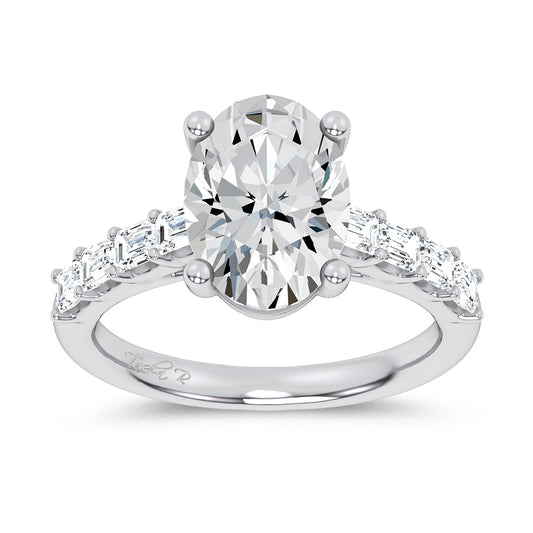 14K 3.60CT Certified Lab Grown Engagement Ring 69784