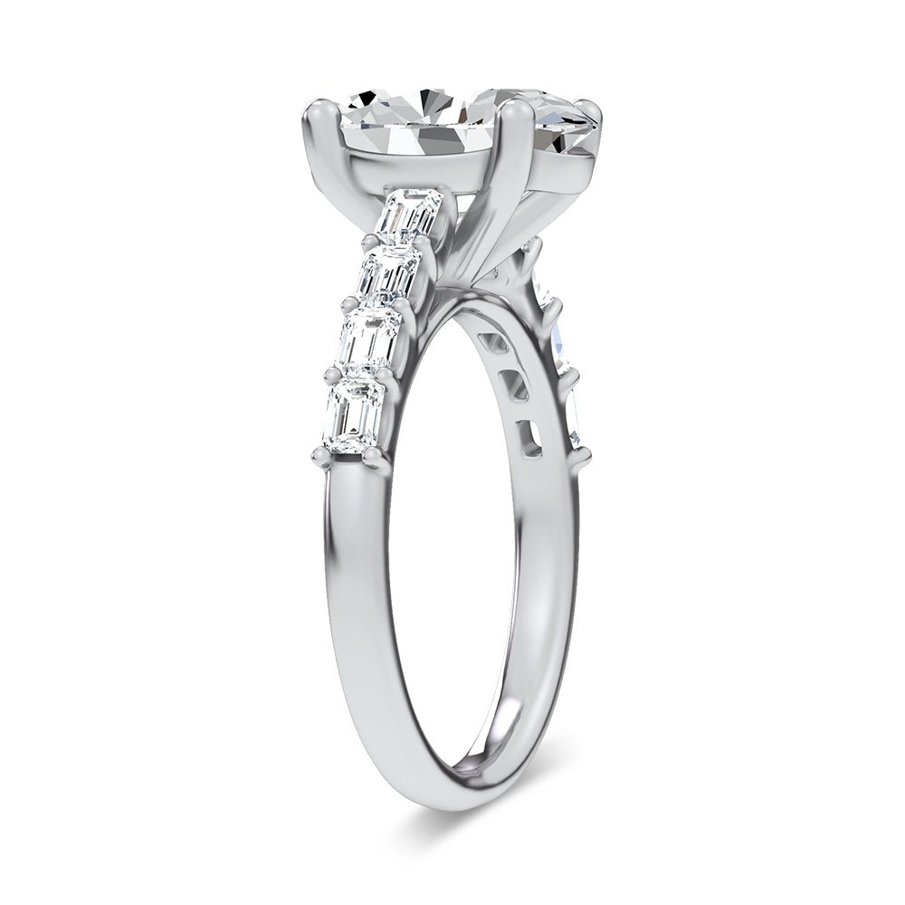 14K 3.60CT Certified Lab Grown Engagement Ring 69784