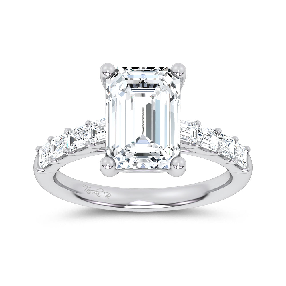 14K 3.64CT Certified Lab Grown Engagement Ring 69786