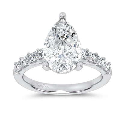 14K 3.64CT Certified Lab Grown Engagement Ring 69787