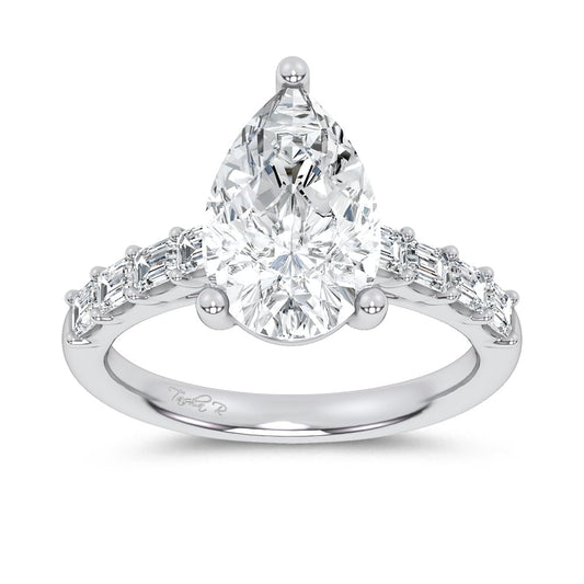 14K 3.64CT Certified Lab Grown Engagement Ring 69787