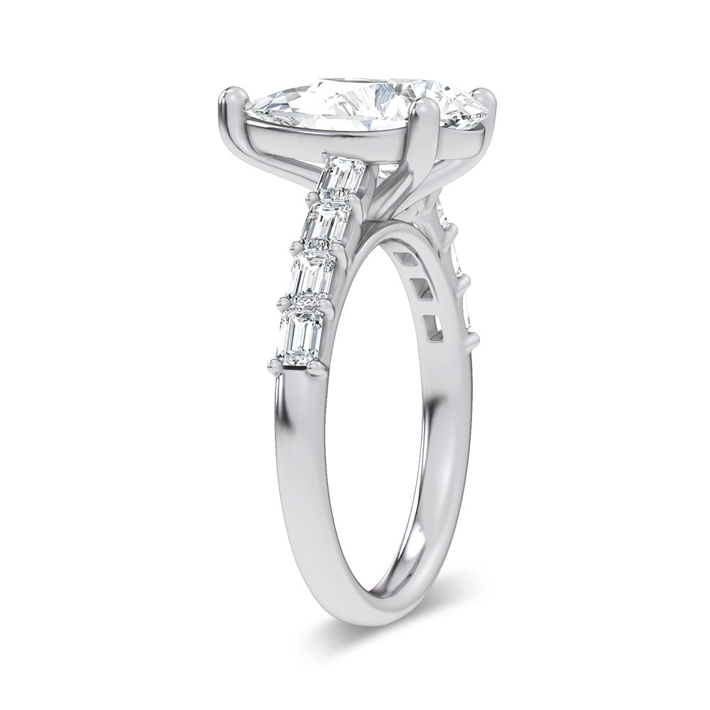 14K 3.64CT Certified Lab Grown Engagement Ring 69787
