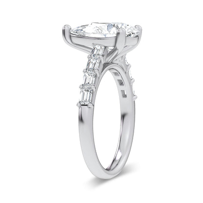14K 3.64CT Certified Lab Grown Engagement Ring 69787
