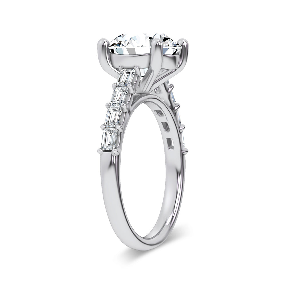 14K 3.64CT Certified Lab Grown Engagement Ring 69788