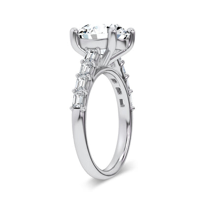 14K 3.64CT Certified Lab Grown Engagement Ring 69788