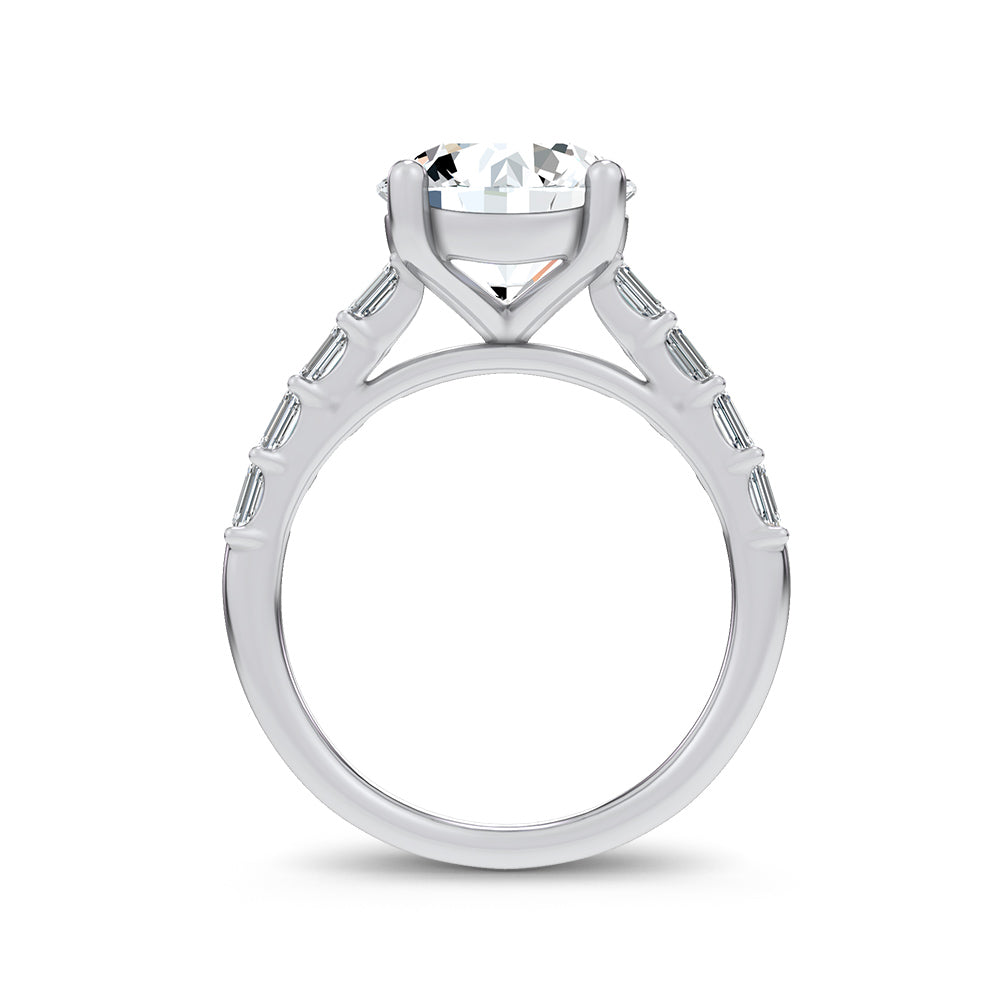 14K 3.64CT Certified Lab Grown Engagement Ring 69788