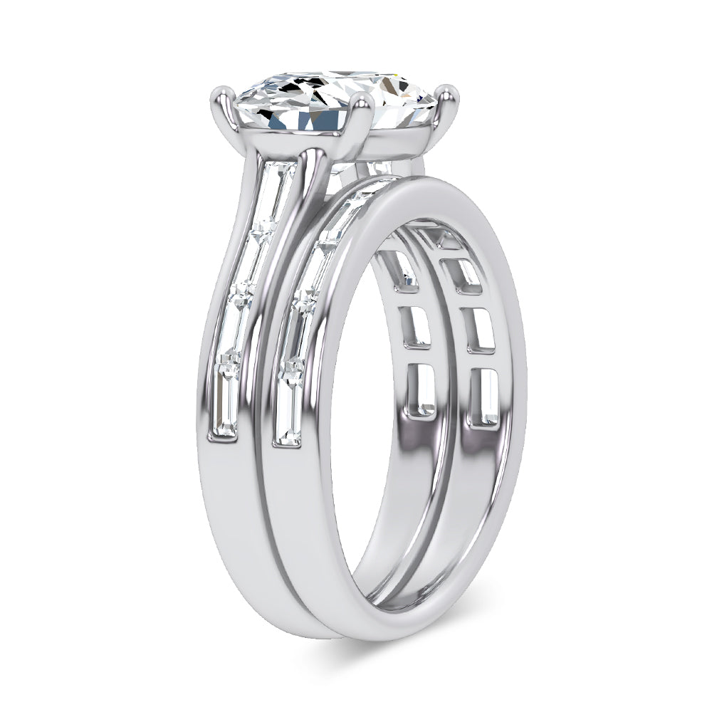 14K 3.57CT Certified Lab Grown Diamond Bridal Set 69791