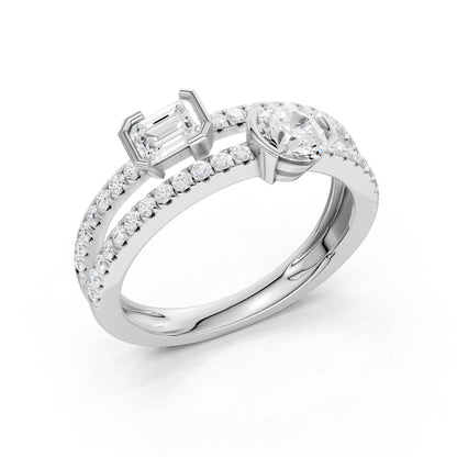 14K 1.00CT Lab Grown Diamond Fancy Ring 69827