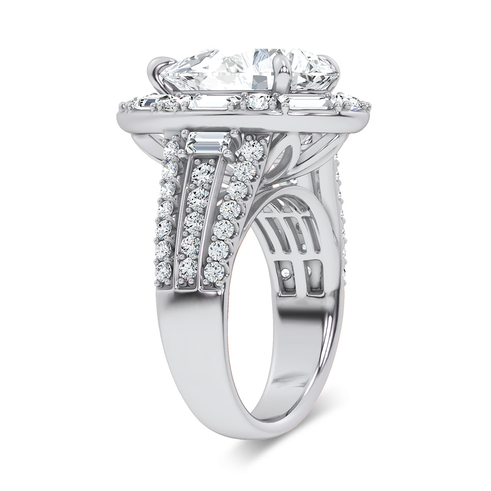 14K 6.60CT Certified Lab Grown Engagement Ring 69966