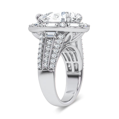 14K 6.60CT Certified Lab Grown Engagement Ring 69966