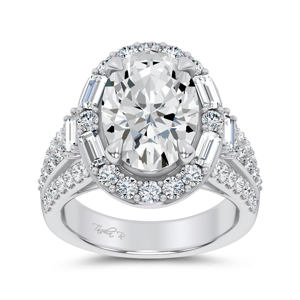 14K 6.55CT Certified Lab Grown Engagement Ring 69967
