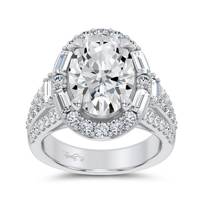 14K 6.55CT Certified Lab Grown Engagement Ring 69967